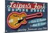 Leiper's Fork, Tennessee - Guitar Shack-Lantern Press-Mounted Art Print