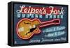 Leiper's Fork, Tennessee - Guitar Shack-Lantern Press-Framed Stretched Canvas