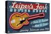 Leiper's Fork, Tennessee - Guitar Shack-Lantern Press-Stretched Canvas