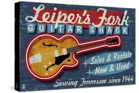 Leiper's Fork, Tennessee - Guitar Shack-Lantern Press-Stretched Canvas