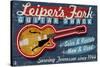 Leiper's Fork, Tennessee - Guitar Shack-Lantern Press-Stretched Canvas