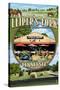 Leiper's Fork, Tennessee - Montage Scenes-Lantern Press-Stretched Canvas