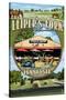 Leiper's Fork, Tennessee - Montage Scenes-Lantern Press-Stretched Canvas