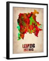 Leipzig Watercolor Poster-NaxArt-Framed Art Print