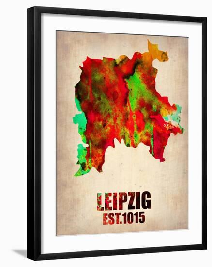 Leipzig Watercolor Poster-NaxArt-Framed Art Print