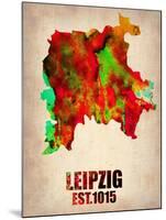 Leipzig Watercolor Poster-NaxArt-Mounted Art Print