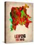 Leipzig Watercolor Poster-NaxArt-Stretched Canvas