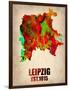 Leipzig Watercolor Poster-NaxArt-Framed Art Print