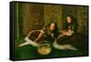 Leisure Hours-John Everett Millais-Framed Stretched Canvas