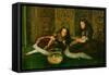 Leisure Hours-John Everett Millais-Framed Stretched Canvas