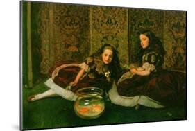 Leisure Hours-John Everett Millais-Mounted Art Print