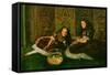 Leisure Hours-John Everett Millais-Framed Stretched Canvas
