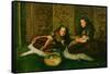 Leisure Hours-John Everett Millais-Framed Stretched Canvas