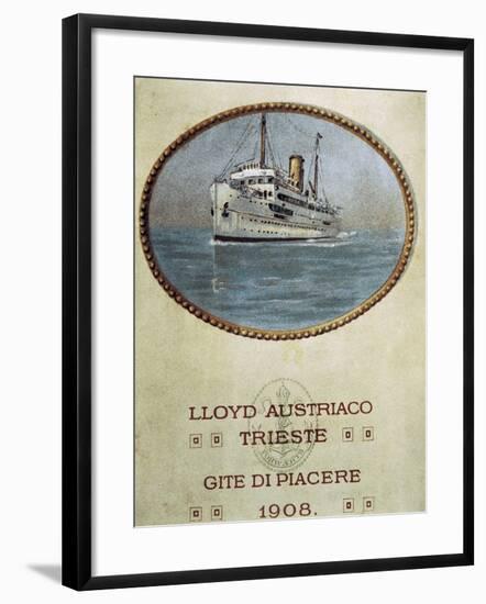 Leisure Trips, Austrian Lloyd Trieste Brochure, 1908-null-Framed Giclee Print