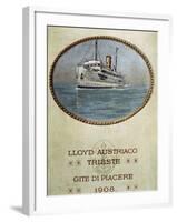 Leisure Trips, Austrian Lloyd Trieste Brochure, 1908-null-Framed Giclee Print