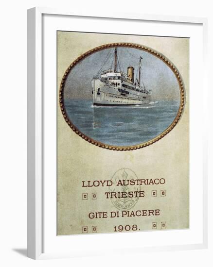 Leisure Trips, Austrian Lloyd Trieste Brochure, 1908-null-Framed Giclee Print