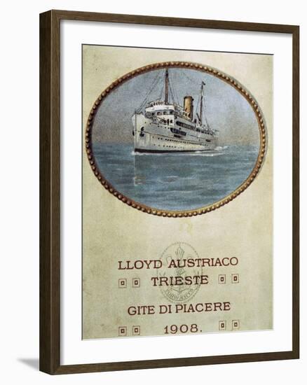 Leisure Trips, Austrian Lloyd Trieste Brochure, 1908-null-Framed Giclee Print