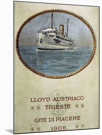 Leisure Trips, Austrian Lloyd Trieste Brochure, 1908-null-Mounted Giclee Print