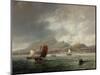 Leith and Edinburgh from the Firth of Forth, 1847-John Wilson Carmichael-Mounted Giclee Print