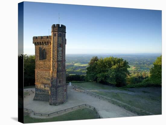 Leith Hill Tower, Highest Point in South East England, View Sout on a Summer Morning, Surrey Hills,-John Miller-Stretched Canvas