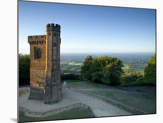 Leith Hill Tower, Highest Point in South East England, View Sout on a Summer Morning, Surrey Hills,-John Miller-Mounted Photographic Print