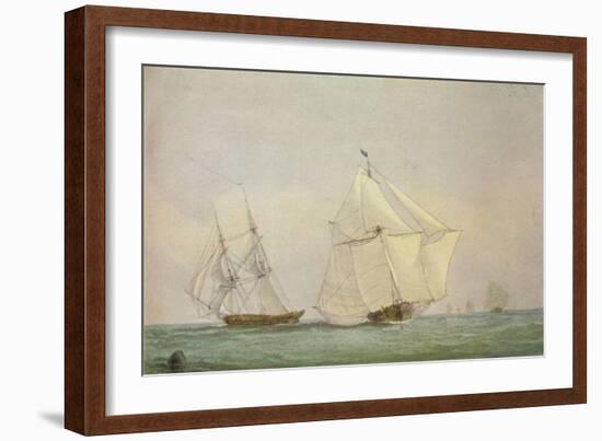 Leith Smack Running Up Swim, October, 1838-John Christian Schetky-Framed Giclee Print