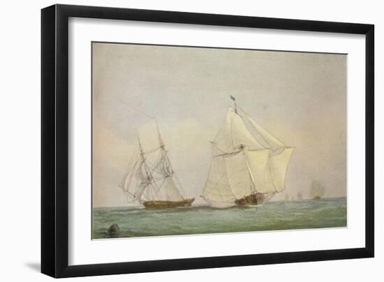 Leith Smack Running Up Swim, October, 1838-John Christian Schetky-Framed Giclee Print