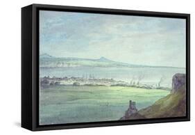 Leith, with Kirkaldy on the Coast of Fifeshire-John White Abbott-Framed Stretched Canvas