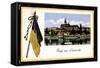 Leitmeritz Region Aussig,Ort, Dampfer Kaiser Wilhelm-null-Framed Stretched Canvas