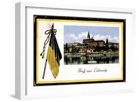 Leitmeritz Region Aussig,Ort, Dampfer Kaiser Wilhelm-null-Framed Giclee Print