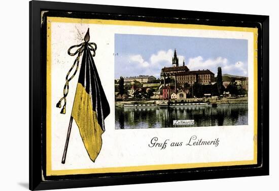 Leitmeritz Region Aussig,Ort, Dampfer Kaiser Wilhelm-null-Framed Giclee Print