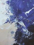 Oil Painting Abstraction with Beige Blue White Smears.Modern Art-Lekovetskasyte-Stretched Canvas