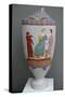 Lekythos Decorated with Reliefs Depicting a Goodbye with Three Women-null-Stretched Canvas