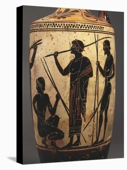 Lekythos Depicting Javelin Throwers-null-Stretched Canvas