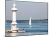 Leman Lake Lighthouse, Lake Geneva, Geneva, Switzerland, Europe-Godong-Mounted Photographic Print