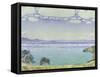 Leman Lake Seen from Chexbre-Ferdinand Hodler-Framed Stretched Canvas