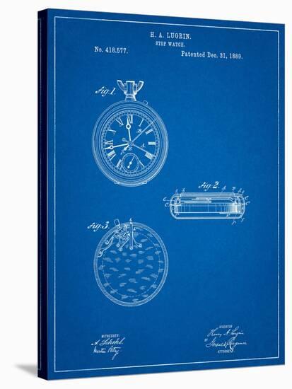 Lemania Swiss Stopwatch Patent-Cole Borders-Stretched Canvas