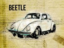 Volkswagen vw beetle-Lembayung senja studio-Laminated Giclee Print