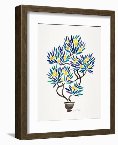 Lemon Bonsai Orange-Cat Coquillette-Framed Giclee Print