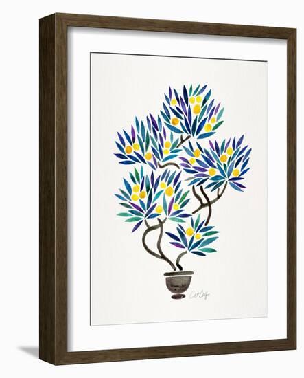 Lemon Bonsai Orange-Cat Coquillette-Framed Giclee Print