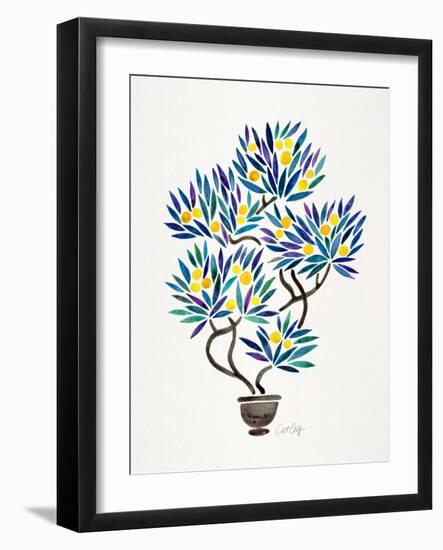 Lemon Bonsai Orange-Cat Coquillette-Framed Giclee Print