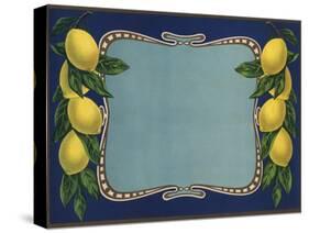 Lemon Branches - Citrus Crate Label-Lantern Press-Stretched Canvas