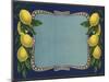 Lemon Branches - Citrus Crate Label-Lantern Press-Mounted Art Print