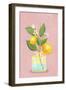 Lemon Bunch in Vase-Raissa Oltmanns-Framed Giclee Print