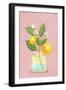 Lemon Bunch in Vase-Raissa Oltmanns-Framed Giclee Print