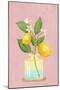 Lemon Bunch in Vase-Raissa Oltmanns-Mounted Giclee Print