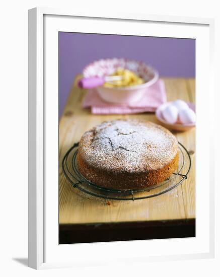 Lemon Cake with Icing Sugar-Nikolai Buroh-Framed Photographic Print