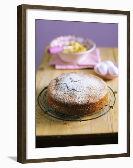 Lemon Cake with Icing Sugar-Nikolai Buroh-Framed Photographic Print