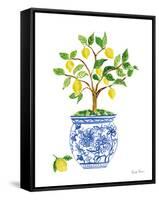 Lemon Chinoiserie I-Farida Zaman-Framed Stretched Canvas