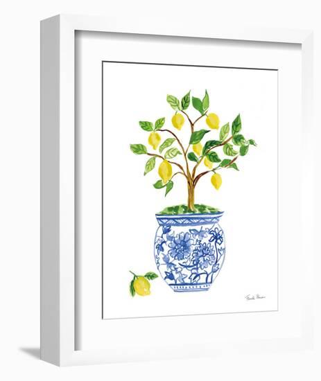 Lemon Chinoiserie I-Farida Zaman-Framed Art Print